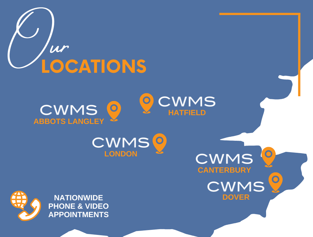 CWMS Mortgage Advisors Map in Hatfield Abbots Langley Dover Kent Canterbury
